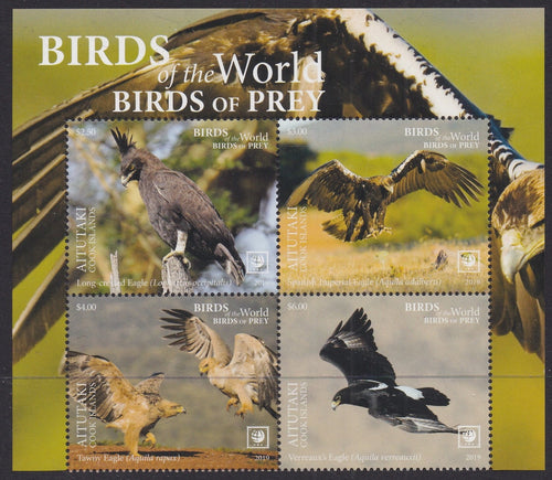 Aitutaki (2019) Birds of Prey, Large stamp - BK/4, Top