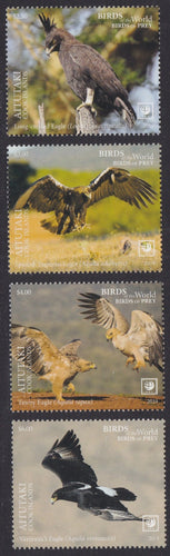 Aitutaki (2019) Birds of Prey, Large stamp - Sgls, set/4