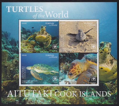 Aitutaki (2020) Turtles of the World II - S/S