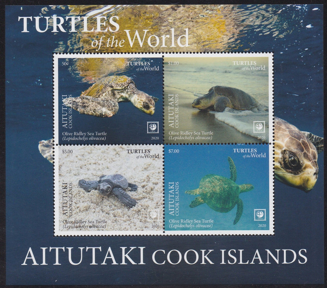 Aitutaki (2020) Turtles of the World I - S/S