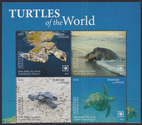 Aitutaki (2020) Turtles of the World I, Large Stamp - BK/4, Top