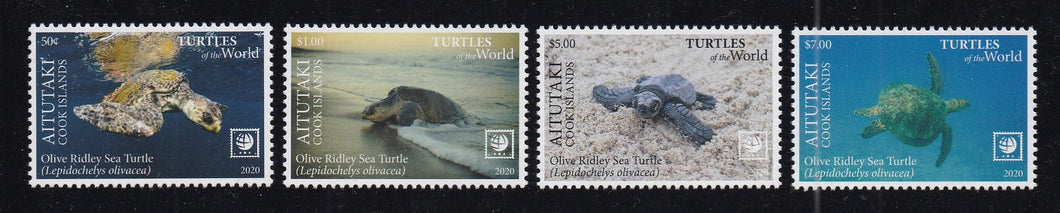 Aitutaki (2020) Turtles of the World I - Sgls, Set/4