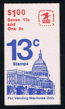 BK131 Flag over the Capitol - BKLT, Solid Print, LMR over 9c (One Dot)