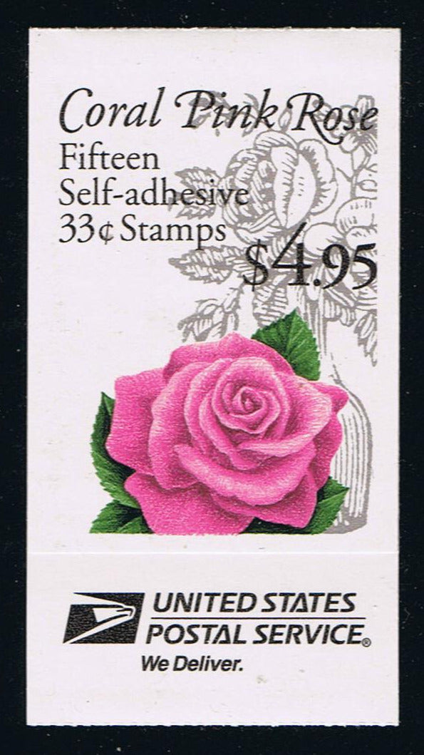 BK242B (1999) Pink Rose Flower, V/P - BKLT, #S111