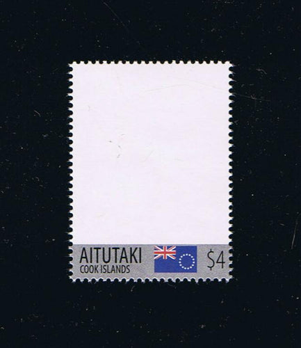 Aitutaki # 598 “Blank Stamp” 2013 Issue with Flag