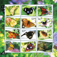 # 287 (2012) Butterfly Definitives Sheetlet- Dropped "L" Variety