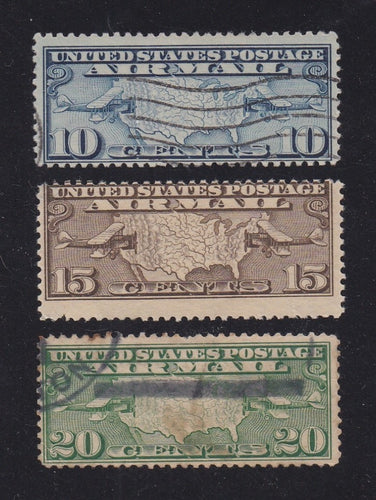 # C7-C9 (1926/27) Mail Planes - Sgls, Set/3, Used [1]