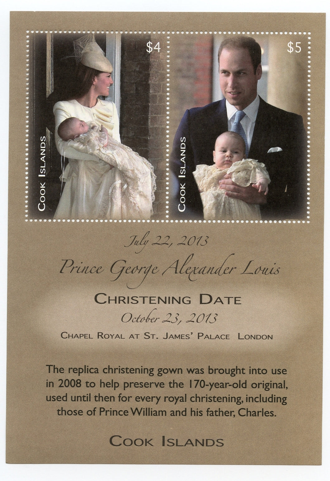 CI # 1505 (2013) Christening of Prince George Souvenir Sheet