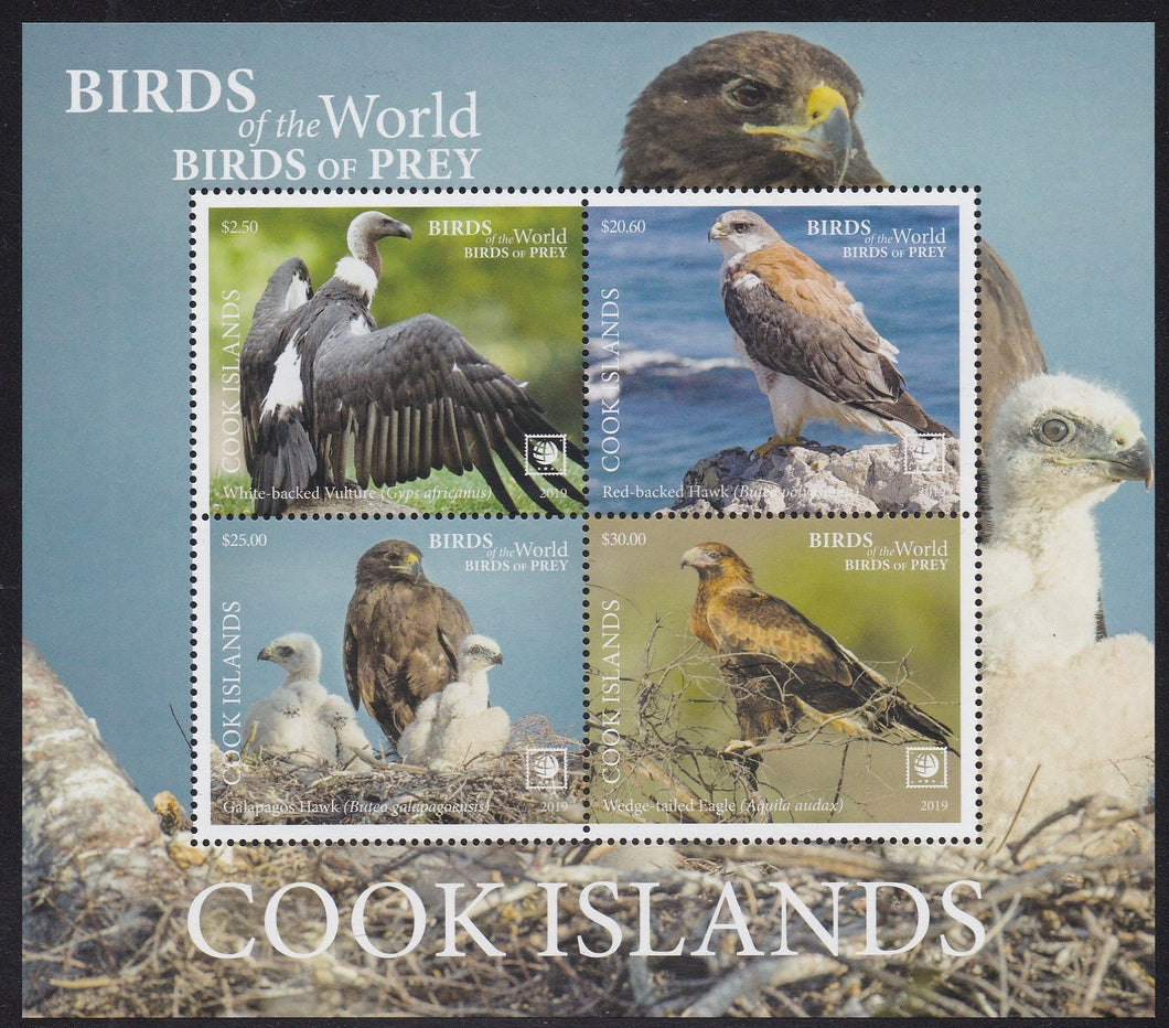 Cook Islands (2019) Birds of Prey - S/S