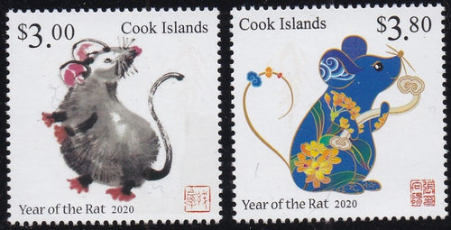 Cook Islands (2019) Year of the Rat - Sgls, Set/2