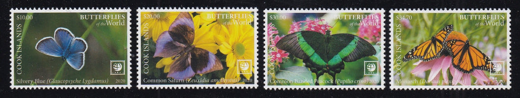 Cook Islands (2020) Butterflies of the World, Part II - Sgls, Set/4