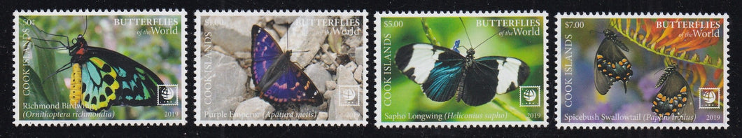 Cook Islands (2020) Butterflies of the World, Part I - Sgls, Set/4