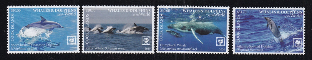 Cook Islands (2020) Whales & Dolphins of the World, Part II - Sgls, Set/4