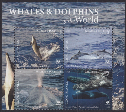 Cook Islands (2020) Whales & Dolphins of the World, Part I, Large Stamp - BK/4, Top