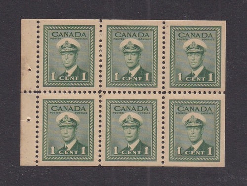 Canada # 249b (1942) King George - Bklt pane, MNH [1]