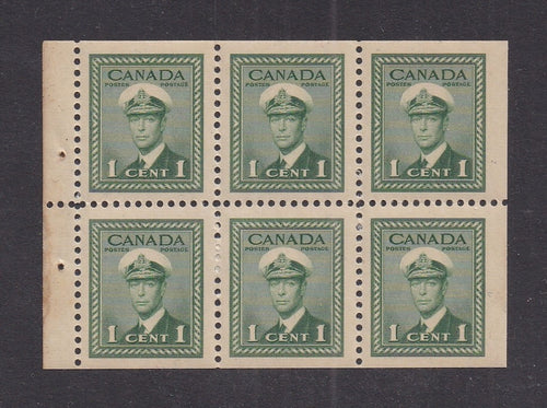 Canada # 249b (1942) King George - Bklt pane, MNH [3]