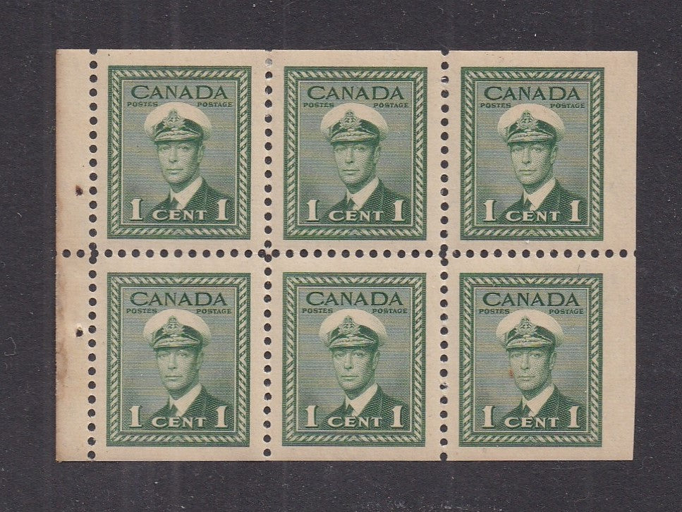 Canada # 249b (1942) King George - Bklt pane, MNH [4]