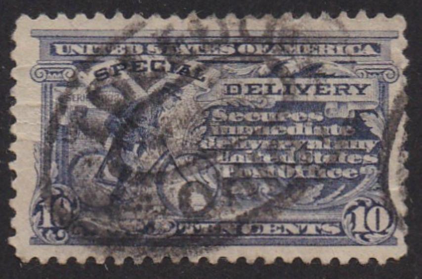 # E11b (1917) Bicycle Messenger, Special Delivery, gray violet - Used [2]