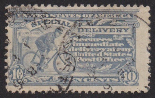 # E11 (1917) Bicycle Messenger, Special Delivery, pale ulrtamarine - Used