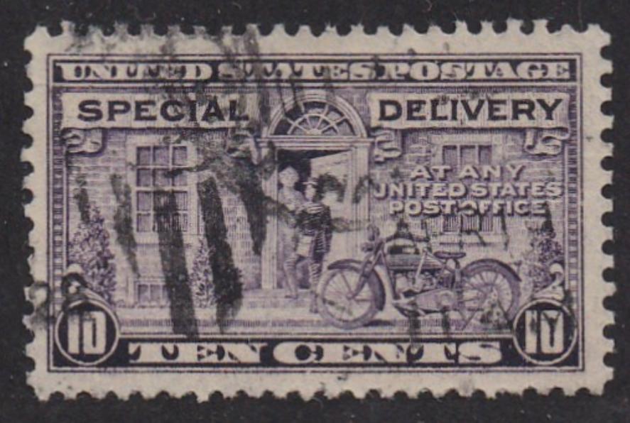 # E12 (1922) Motorcycle Messenger, Special Delivery - Used, VF/XF