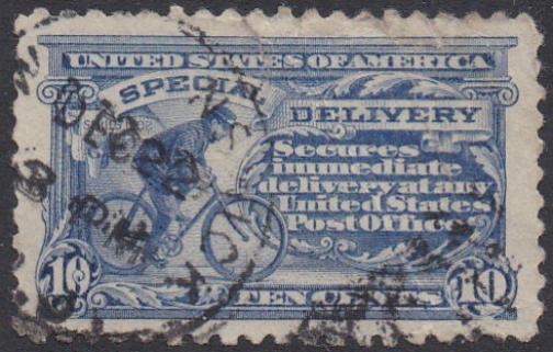 # E9 (1914) Bicycle Messenger, Special Delivery - Used, tear