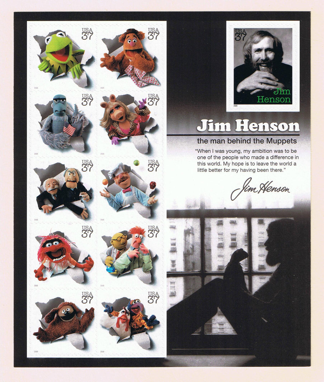 # 3944 (2005) Jim Henson & the Muppets - Pane, MNH - AT FACE