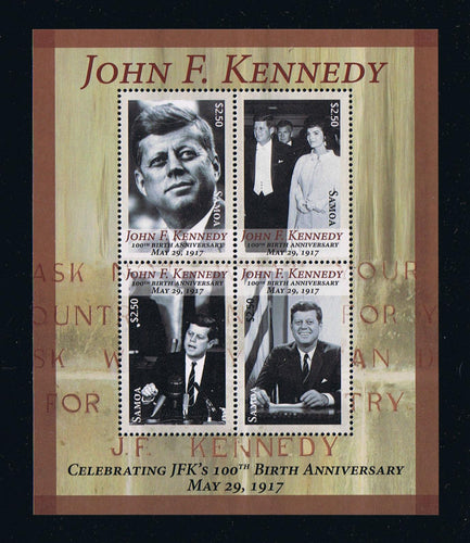 (2016) J F K  Souvenir Sheet