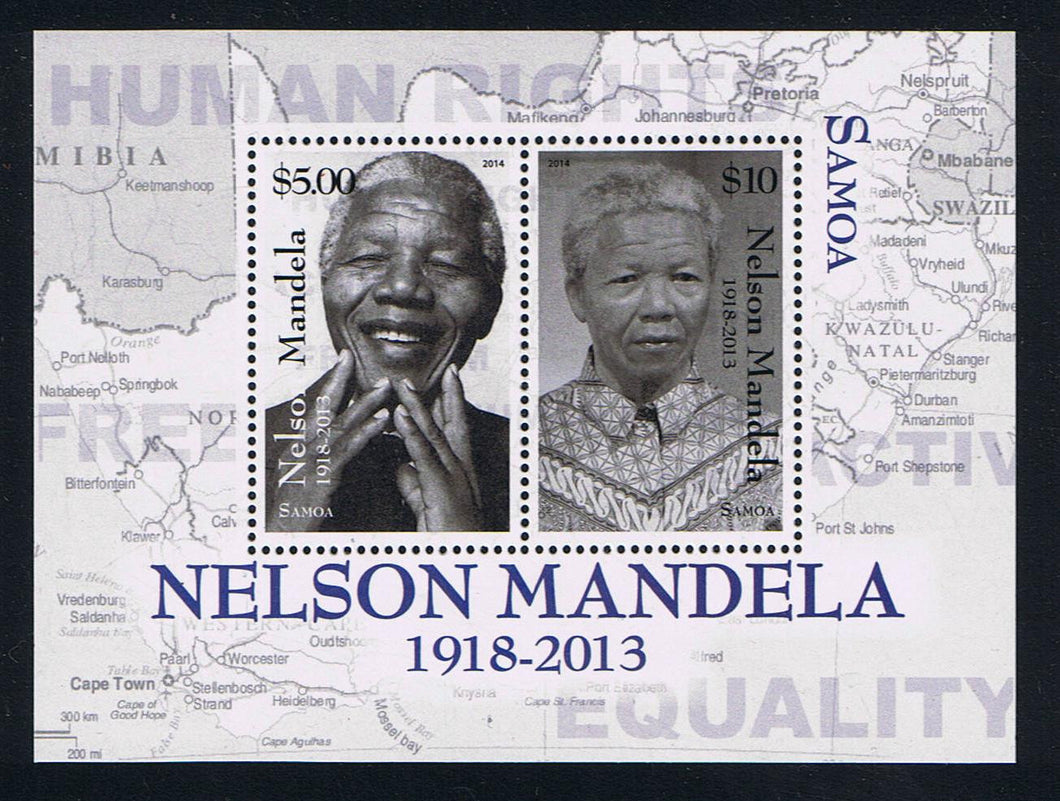 S # 1180 (2014) Nelson Mandela Commemorative Souvenir Sheet