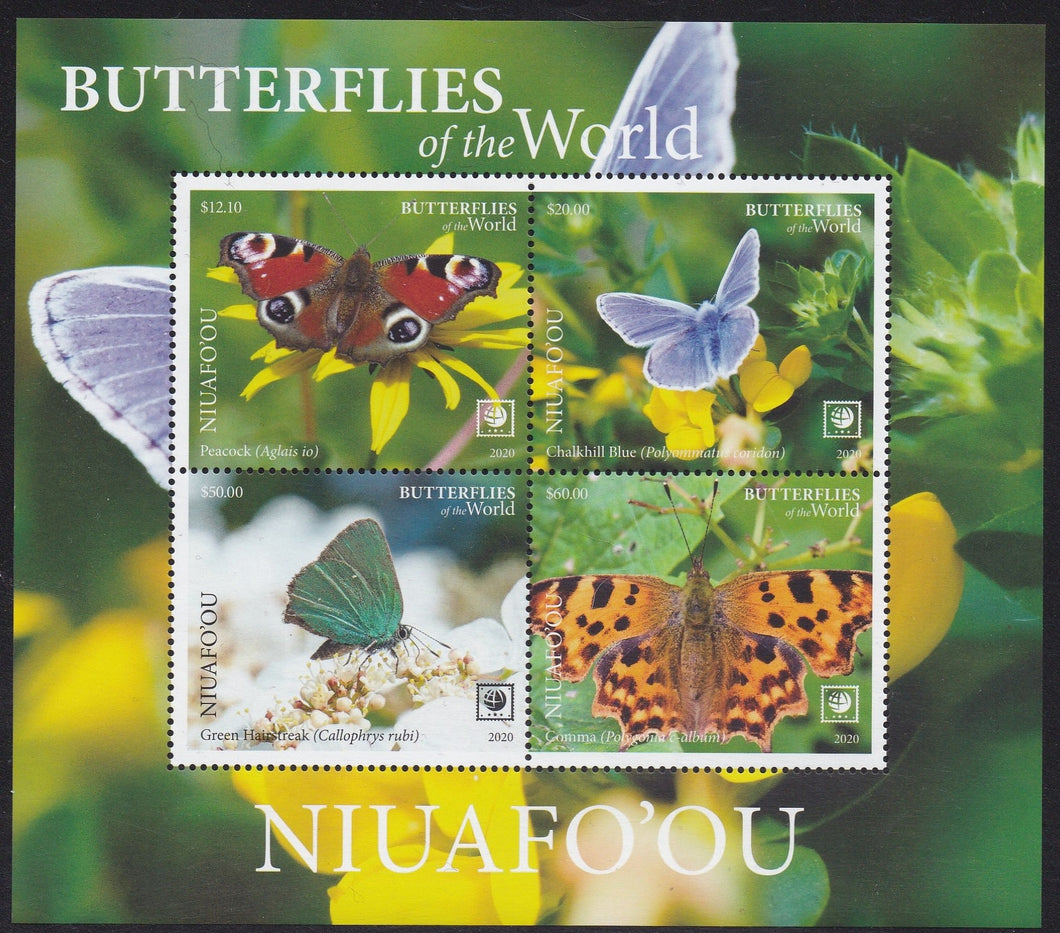 Niuafo'ou (2020) Butterflies of the World, Part II - S/S