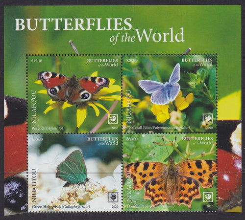 Niuafo'ou (2020) Butterflies of the World, Part II, Large Stamp - BK/4, Top