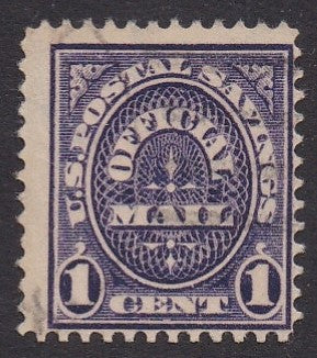 O124 (1911) Official Mail, Postal Savings - Sgl, Used, F [2]