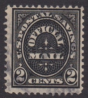 O125 (1910) Official Mail, Postal Savings - Sgl, Used, F [1]