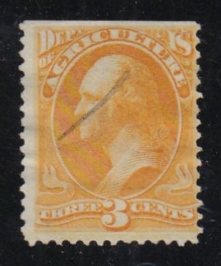 O3 (1873)  Official Mail, Agriculture - Sgl, Used, VG