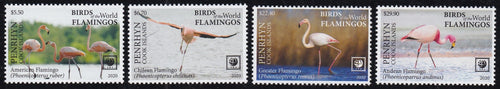 Penrhyn (2020) Birds of the World, Flamingos - Sgls, Set/4