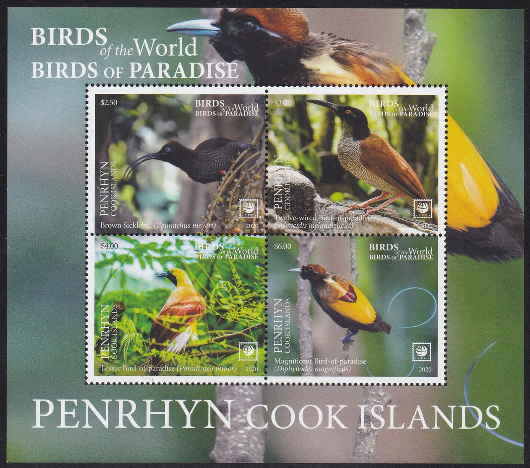 Penrhyn (2020) Birds of the World, Birds of Paradise - S/S