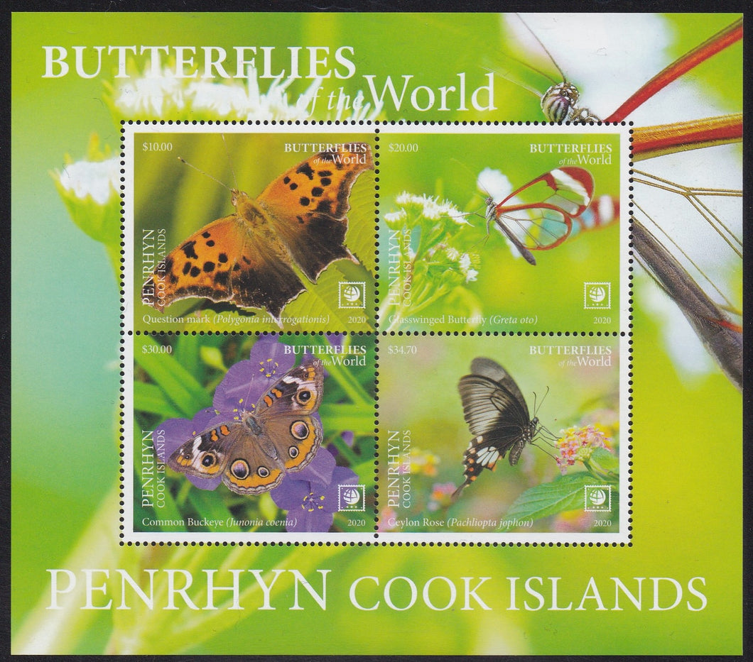 Penrhyn (2020) Butterflies of the World, Part II - S/S