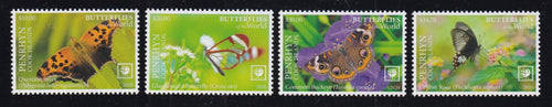 Penrhyn (2020) Butterflies of the World, Part II - Sgls, Set/4