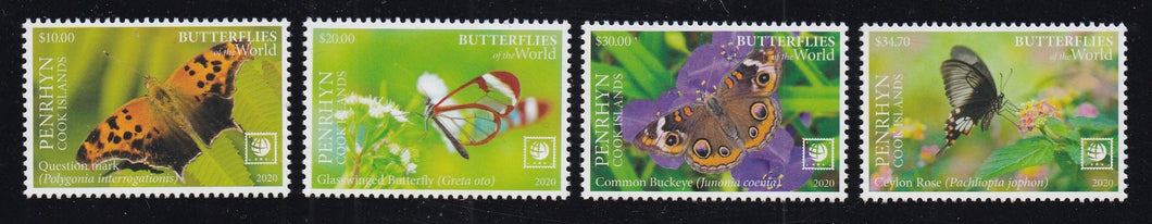 Penrhyn (2020) Butterflies of the World, Part II - Sgls, Set/4