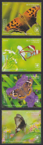 Penrhyn (2020) Butterflies of the World, Part II, Large Stamp - Sgls, Set/4