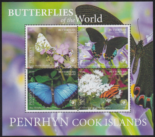 Penrhyn (2020) Butterflies of the World, Part I - S/S