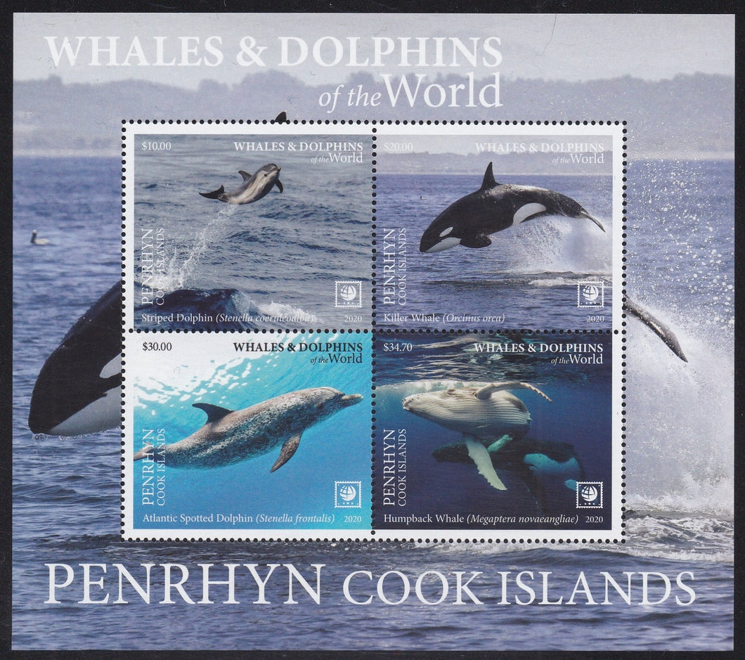 Penrhyn (2020) Whales & Dolphins of the World, Part II - S/S