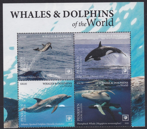 Penrhyn (2020) Whales & Dolphins of the World, Part II, Large Stamp - BK/4, Top