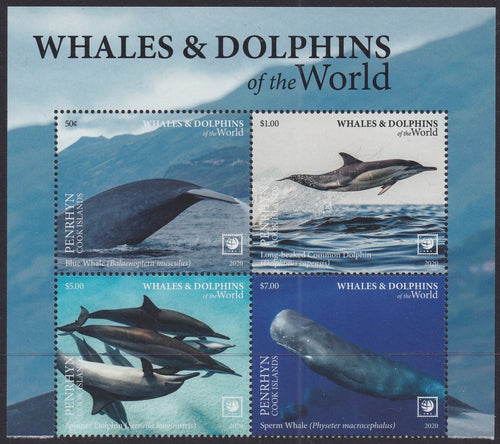 Penrhyn (2020) Whales & Dolphins of the World, Part I, Large Stamp - BK/4, Top