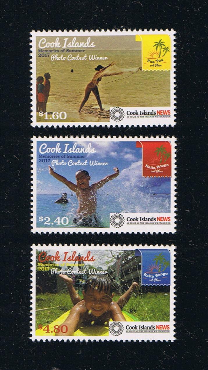 Cook Islands 2017 #1580-82 Photo Contest singles set