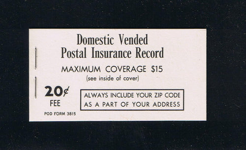 QI2 (1978) Parcel Post Insurance Booklet