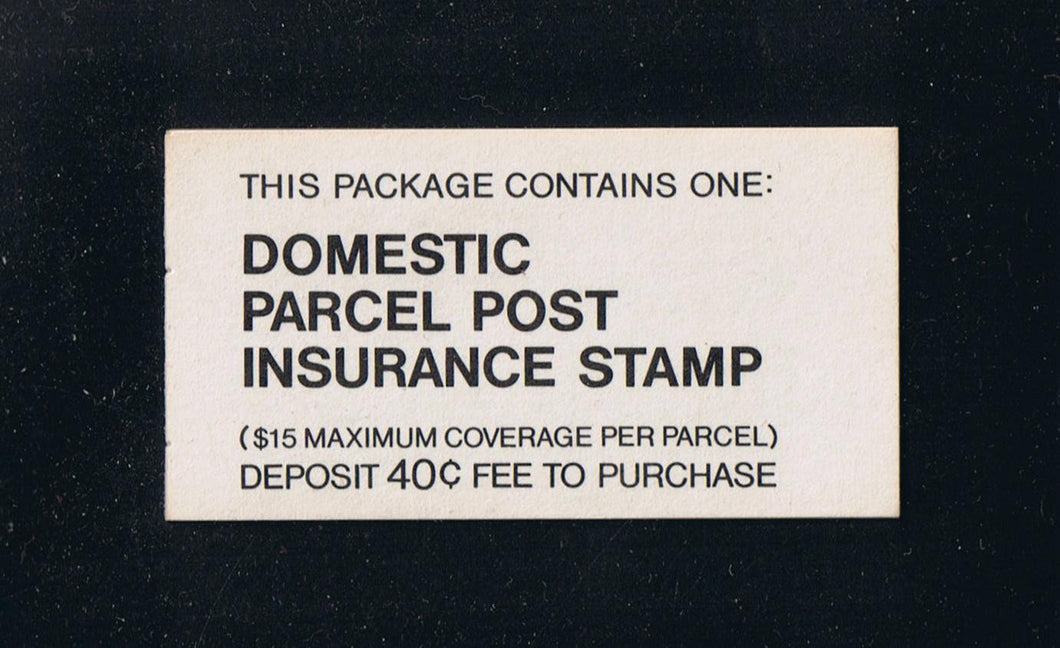 QI3 (1977) Parcel Post Insurance Booklet - Hi-Brite Pane [1a]