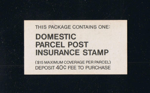 QI3 (1977) Parcel Post Insurance Booklet - Hi-Brite Pane [2a]