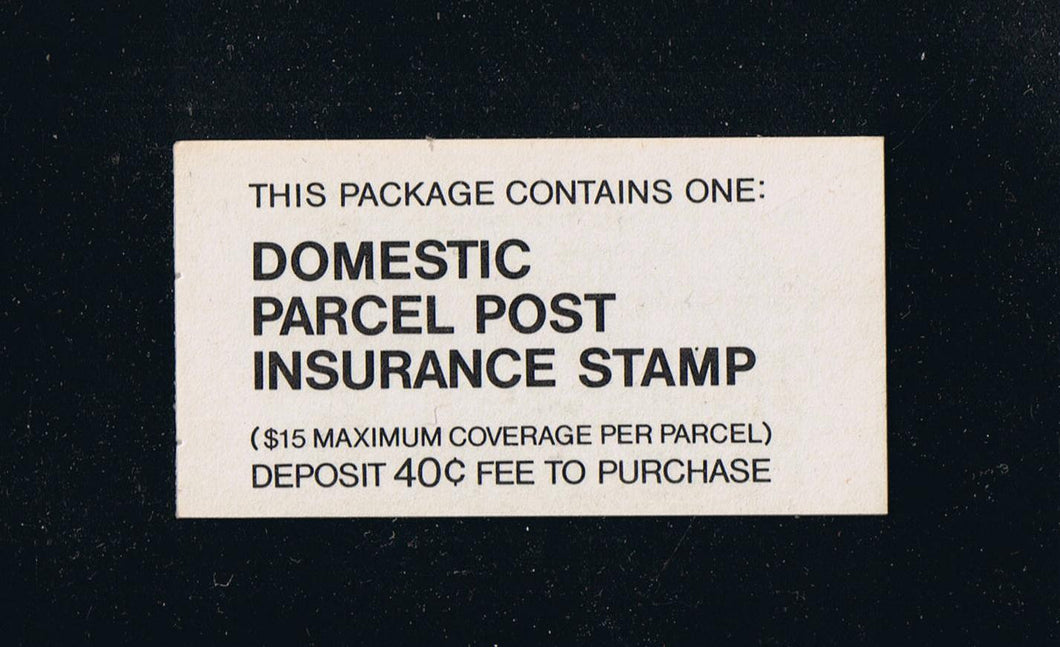 QI3 (1977) Parcel Post Insurance Booklet - Hi-Brite Pane [3a]