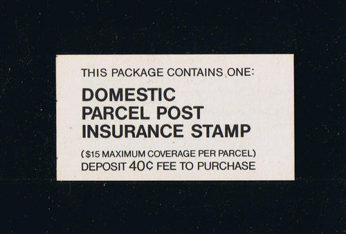 QI3 (1977) Parcel Post Insurance Booklet - Hi-Brite Pane [4a]