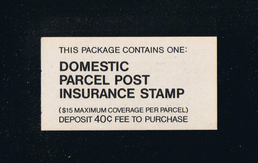 QI3 (1977) Parcel Post Insurance Booklet - Hi-Brite Pane [5a]